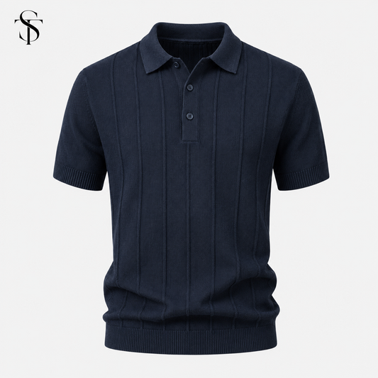 ST - Pintex Knit Polo Shirt