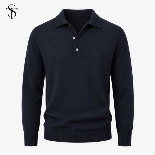 ST - Navy Long Sleeve Polo
