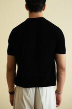 Crochet Knitted Button Down Shirt