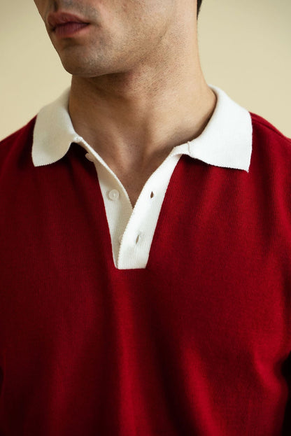 Fine Knit Polo Shirt
