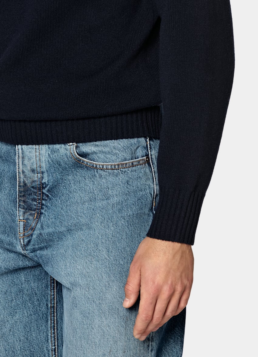 Navy Long Sleeve Polo