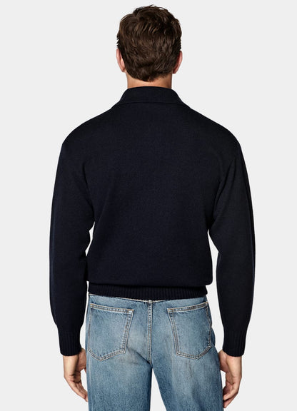 Navy Long Sleeve Polo