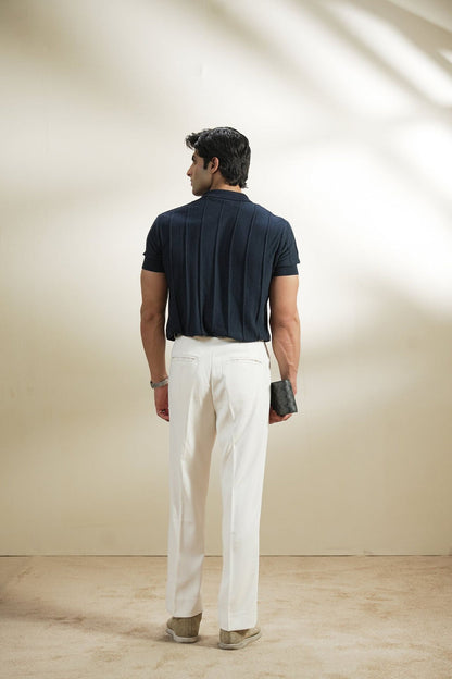 Pintex Knit Polo Shirt