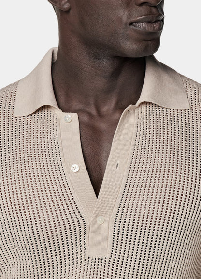 Sand Crochet Polo