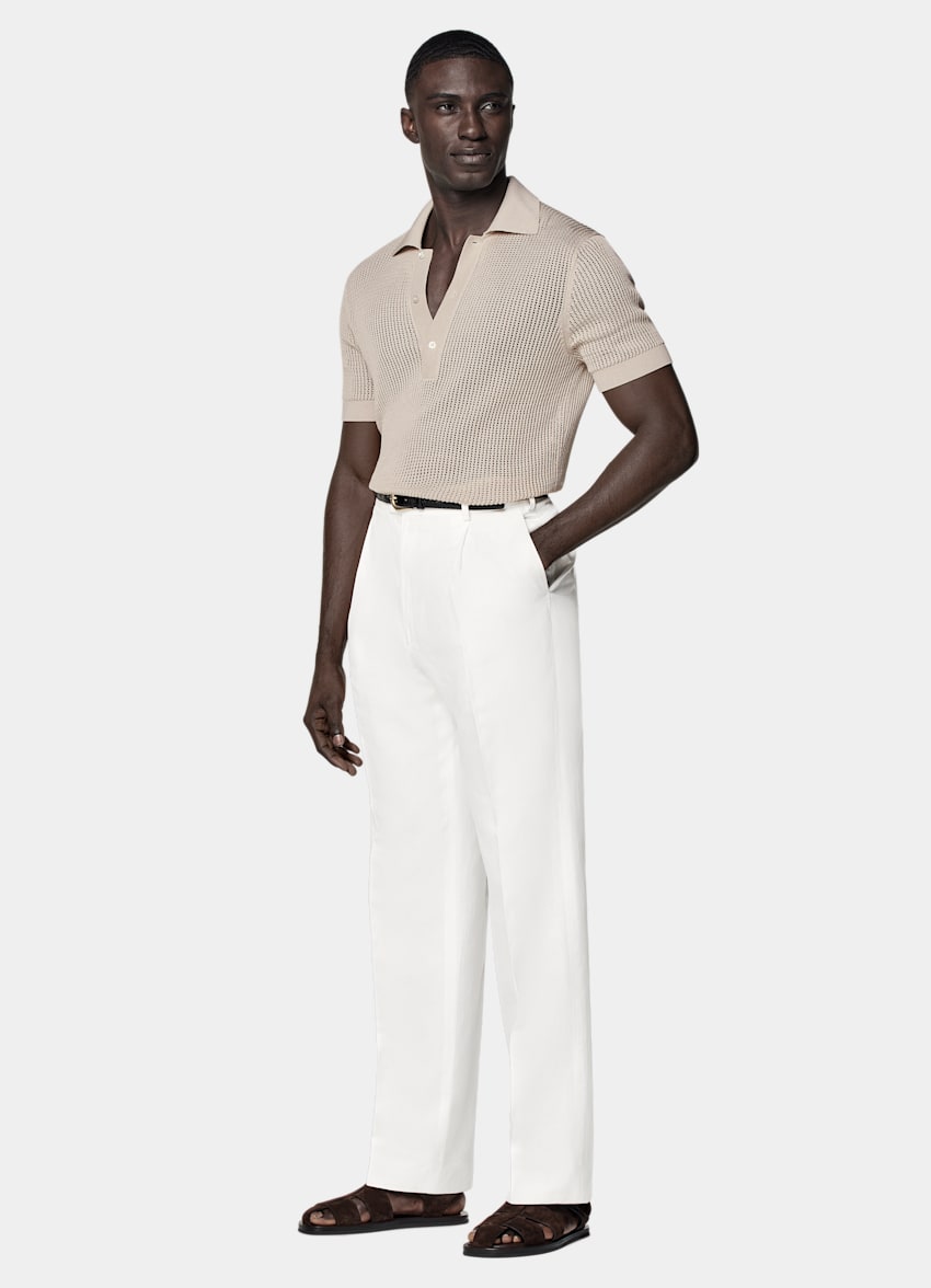 Sand Crochet Polo