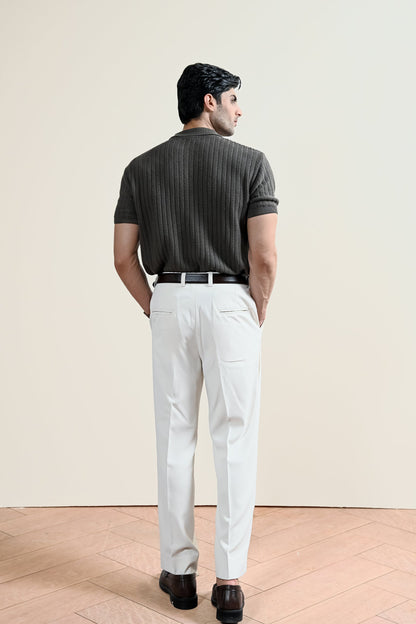 Textured Knit Polo Shirt